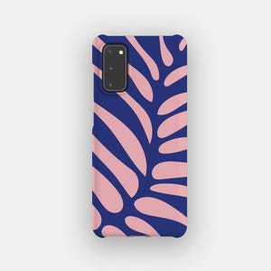 Purple Leaves Abstract Phone Case | Aesthetic Flower Tough Case | Fits Samsung Galaxy S25, S24 Ultra, S23, S22 Plus, S21, S20