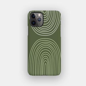 Green Arches Phone Case - Green Fingerprint Abstract iPhone 16 Case | For iPhone 16, iPhone 15, iPhone 14, iPhone 13 - MagSafe Option