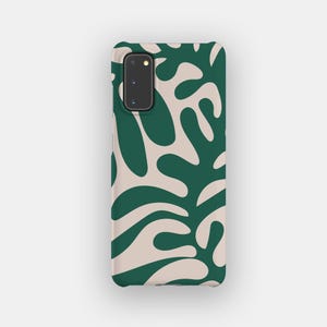Green Growth Abstract Phone Case | Modern Flower Slim Case | Fits Samsung Galaxy S25, S24 Ultra, S23, S22 Plus, S21, S20
