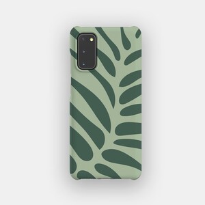 Green Leaves Abstract Phone Case | Modern Flower Slim Case | Fits Samsung Galaxy S25, S24 Ultra, S23, S22 Plus, S21, S20