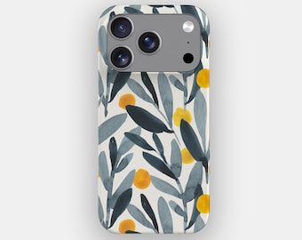 Mustard Shoot Botanical Floral Phone Case for iPhone 17, Air, 16, 15, 14, 13