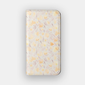 Ładny portfel z motywem kwiatów w pastelowych kolorach | Miękkie etui do przechowywania kart akwarelowych | Pasuje do iPhone&#39;a 16, 15, 14, 13, Samsunga Galaxy S25, S24, S23, S22
