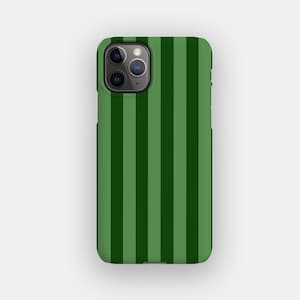 Green Lines Phone Case - Minimalist Striped Abstract iPhone 16 Case | For iPhone 16, iPhone 15, iPhone 14, iPhone 13 - MagSafe Option