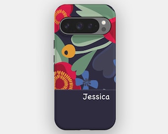 Bold Rabble Modern Floral Phone Case | for Pixel 10 Pro, 9, 8, iPhone 17 Pro Max, 16, 15, 14, Samsung S26 Ultra, S25, S24, S23