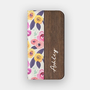 Etui portfelowe Mixed Bunch Floral | Folio ochronne Pastel Flower | Pasuje do iPhone&#39;a 16, 15, 14, 13, Samsunga Galaxy S25, S24, S23, S22