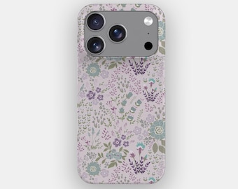Lilac Scattering Botanical Floral Phone Case | for iPhone 17 Pro Max, 16, 15, 14, Samsung S26 Ultra, S25, S24, S23, Pixel 10 Pro, 9, 8