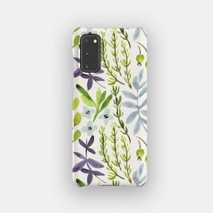 Climbing Greens Floral Phone Case | Watercolour Flower Slim Case | Fits Samsung Galaxy S25, S24 Ultra, S23, S22 Plus, S21, S20