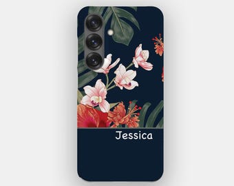 Red Hibiscus Tropical Floral Phone Case | for Samsung S26 Ultra, S25, S24, S23, iPhone 17 Pro Max, 16, 15, 14, Pixel 10 Pro, 9, 8