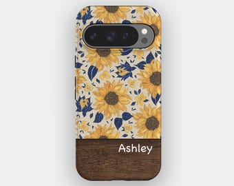 Sunflower Field Vintage Floral Phone Case | for Pixel 10 Pro, 9, 8, iPhone 17 Pro Max, 16, 15, 14, Samsung S26 Ultra, S25, S24, S23