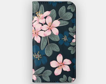 Pink Scattering Floral Watercolour Wallet Case for iPhone 18, 17, 16, Samsung S26, S25