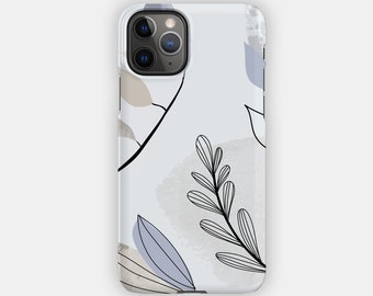BOHEMIAN BLUE iPhone Case - Blue Abstract Floral Design for your Apple iPhone 15 14 13 12 11 - Chic Tough iPhone Case