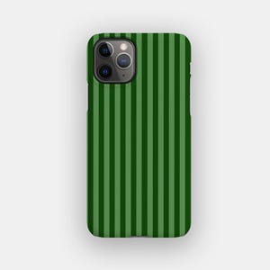 Green Lines Phone Case - Minimalist Striped Abstract iPhone 16 Case | For iPhone 16, iPhone 15, iPhone 14, iPhone 13 - MagSafe Option