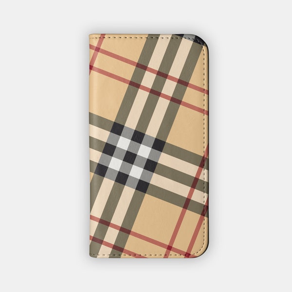 FASHION PLAID Wallet Phone Case | For Galaxy S23, Galaxy S22, Galaxy S21, S10, iPhone 15, iPhone 14, 13, 12, 11 | Chic Flip Case