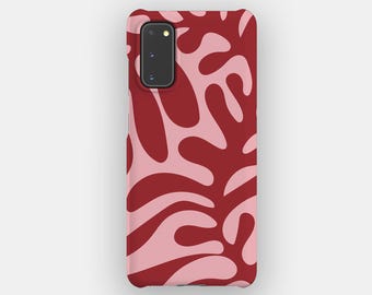 Etui na telefon z abstrakcyjnym, różowym motywem kwiatowym do Samsung Galaxy S26, S25, S24, S23, S22