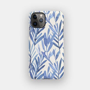de portable Sky Stems - Coque pour iPhone 16 à fleurs aquarelle délicate | Aussi pour iPhone 16e, 15 Pro, 14, 13, 12 - Option MagSafe