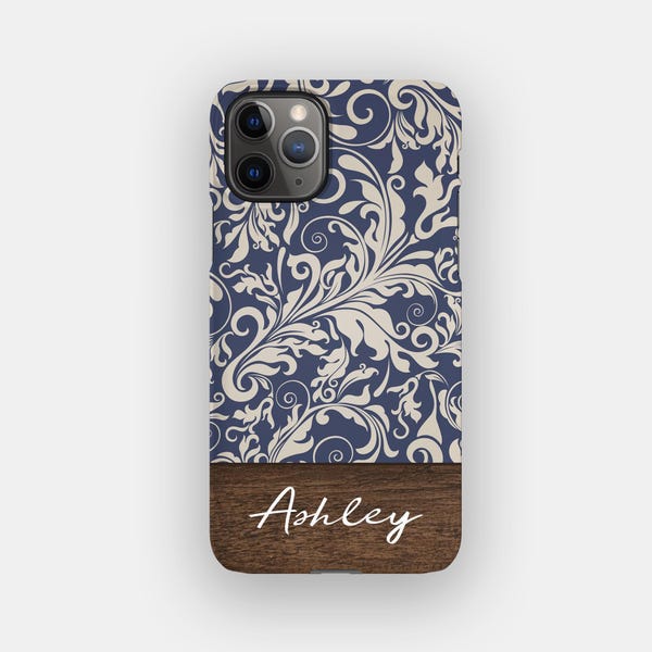 Funda para teléfono Dark Swish Vintage Floral / para iPhone 17 Pro Max, 16, 15, 14, Samsung S26 Ultra, S25, S24, S23, Pixel 10 Pro, 9, 8