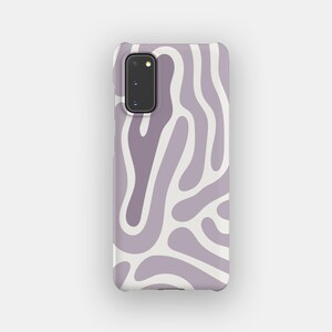 Mauve Waves Abstract Phone Case | Geometric Line Slim Case | Fits Samsung Galaxy S25, S24 Ultra, S23, S22 Plus, S21, S20