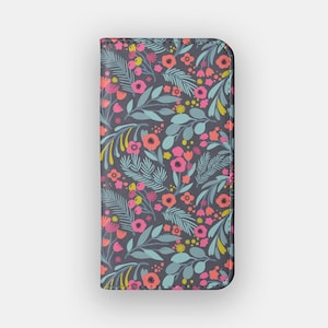 Etui portfelowe Forest Flower Floral | Estetyczne etui do przechowywania kart Flower | Pasuje do iPhone&#39;a 16, 15, 14, 13, Samsunga Galaxy S25, S24, S23, S22