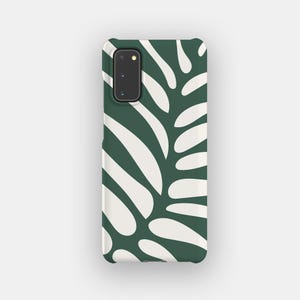 Green Leaves Abstract Phone Case | Bold Flower Slim Case | Fits Samsung Galaxy S25, S24 Ultra, S23, S22 Plus, S21, S20