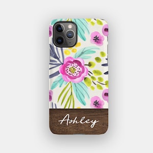Striking Bud Phone Case - Delicate Watercolour Floral Cover | For iPhone 16 15 14 13 - Samsung Galaxy S24 S23 S22 - Google Pixel 9 8