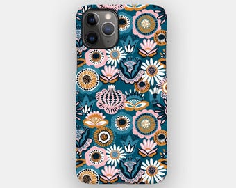 Winter Blue Abstract Phone Case for Apple iPhone 17, 16, 15, 14. MagSafe Option