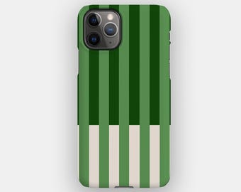 Capa para celular com estampa de linhas de gramado listradas para Apple iPhone 17, 16, 15 e 14. Opção MagSafe.