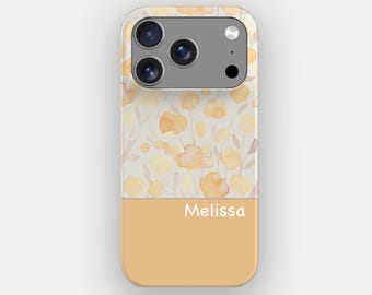 Golden Fields Pastel Floral Phone Case | for iPhone 17 Pro Max, 16, 15, 14, Samsung S26 Ultra, S25, S24, S23, Pixel 10 Pro, 9, 8
