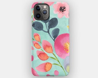 Rain Fall Floral Phone Case for Apple iPhone 17, 16, 15, 14. MagSafe Option