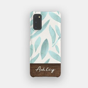 Ocean Leaves Floral Phone Case | Pastel Flower Protective Case | Fits Samsung Galaxy S25, S24 Ultra, S23, S22 Plus, S21, S20