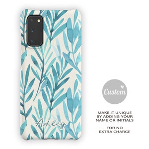 EMERALD LEAVES Phone Case Green Flowery Design for your Samsung Galaxy S24 S23 S22 S21 Flowery Premium Phone Case image 3