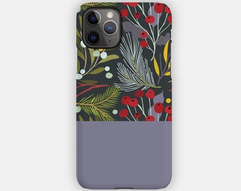 HERBSTWALD iPhone Hülle - Florales und Block Mauve Design für Ihr Apple iPhone 15 14 13 12 11