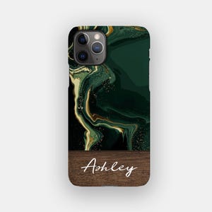 Emerald River Phone Case - Green Marble Stylish iPhone 16 Case | For iPhone 16, iPhone 15, iPhone 14, iPhone 13 - MagSafe Option