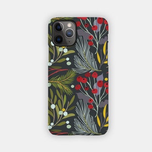 AUTUMN FOREST iPhone Case - Dark Floral Design for your Apple iPhone 15 14 13 12 11 - Floral Tough iPhone Case