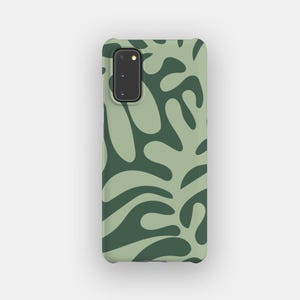 Green Growth Abstract Phone Case | Bold Flower Protective Case | Fits Samsung Galaxy S25, S24 Ultra, S23, S22 Plus, S21, S20
