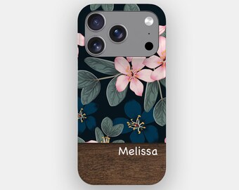 Pink Scattering Botanical Floral Phone Case | for iPhone 17 Pro Max, 16, 15, 14, Samsung S26 Ultra, S25, S24, S23, Pixel 10 Pro, 9, 8