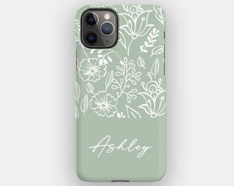 Handyhülle mit Salbeistängeln | Florales Design für iPhone 18 Pro, 17, 16 Plus, 15, 14, 13