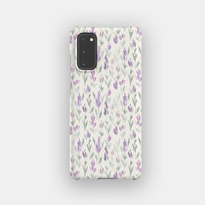 Lavender Love Floral Phone Case | Pastel Flower Shock Resistant Case | Fits Samsung Galaxy S25, S24 Ultra, S23, S22 Plus, S21, S20