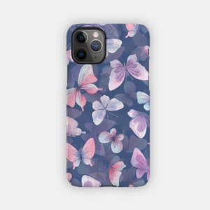 BUTTERFLY FLUTTER iPhone Case - Mauve Butterfles Design for your Apple iPhone 15 14 13 12 11 - Chic Durable iPhone Case