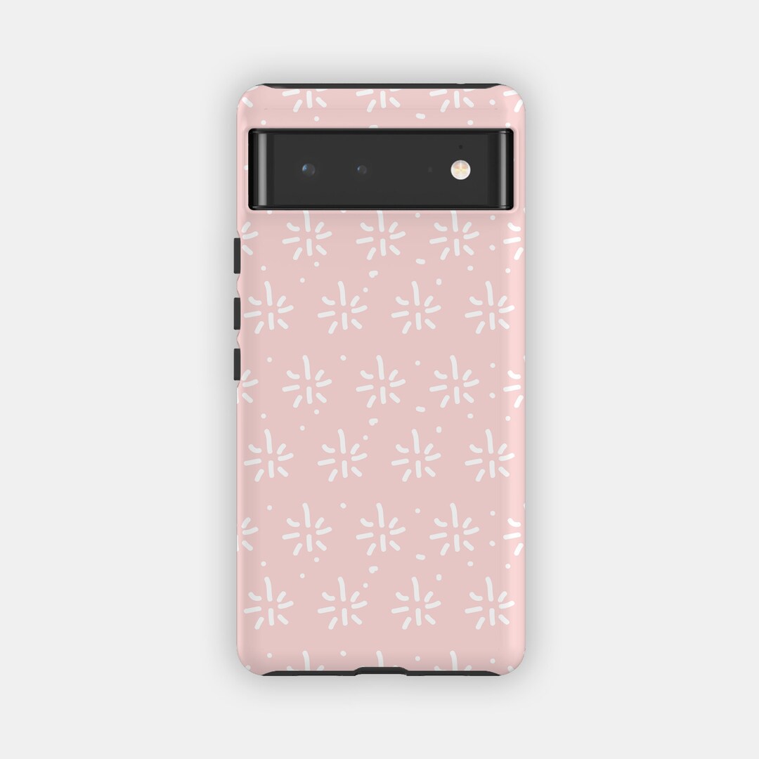 Hand Drawn Pink Phone Case Available for Google Pixel 8 Pro, Pixel 8, Pixel 7, Pixel 6 Pro