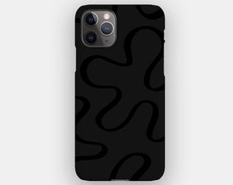 Dark Swirls Abstract Phone Case for Apple iPhone 17, 16, 15, 14. MagSafe Option