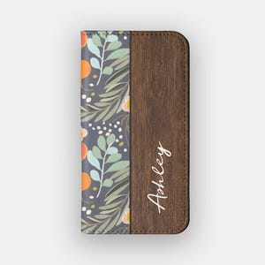 Forest Scatter Floral Wallet Case | Bold Flower Card Storage Folio | Fits iPhone 16, 15, 14, 13, Samsung Galaxy S25, S24, S23, S22
