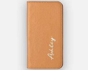 Capa carteira para celular Tangerine Dream Abstract Colour para Samsung S26, S25, S24, iPhone 17