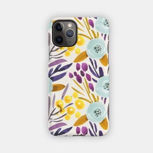SHINING BRIGHT iPhone Case - Colourful Floral Design for your Apple iPhone 15 14 13 12 11 - Botanical Protective iPhone Case
