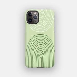 Lime Arches Phone Case - Green Fingerprint Abstract iPhone 16 Case | For iPhone 16, iPhone 15, iPhone 14, iPhone 13 - MagSafe Option