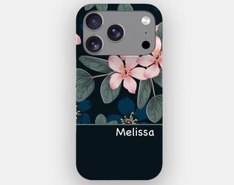 Pink Scattering Botanical Floral Phone Case | for iPhone 17 Pro Max, 16, 15, 14, Samsung S26 Ultra, S25, S24, S23, Pixel 10 Pro, 9, 8