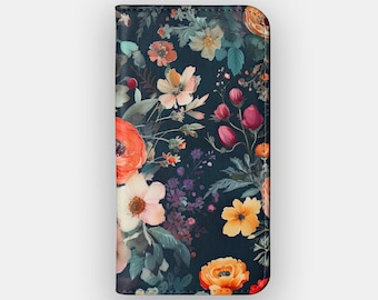 Table Bloom Floral Watercolour Wallet Case for Samsung S26, S25, S24, iPhone 18, 17