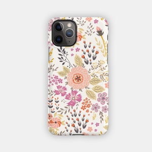 PRETTY PINKS iPhone Case - Abstract Pink Floral Design for your Apple iPhone 15 14 13 12 11 - Floral Protective iPhone Case