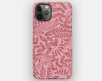 Delicate Pink Floral Phone Case for Apple iPhone 17, 16, 15, 14. MagSafe Option