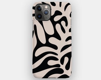 Black Growth Abstract Phone Case for Apple iPhone 17, 16, 15, 14. MagSafe Option