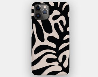 Black Growth Abstract Phone Case for Apple iPhone 17, 16, 15, 14. MagSafe Option